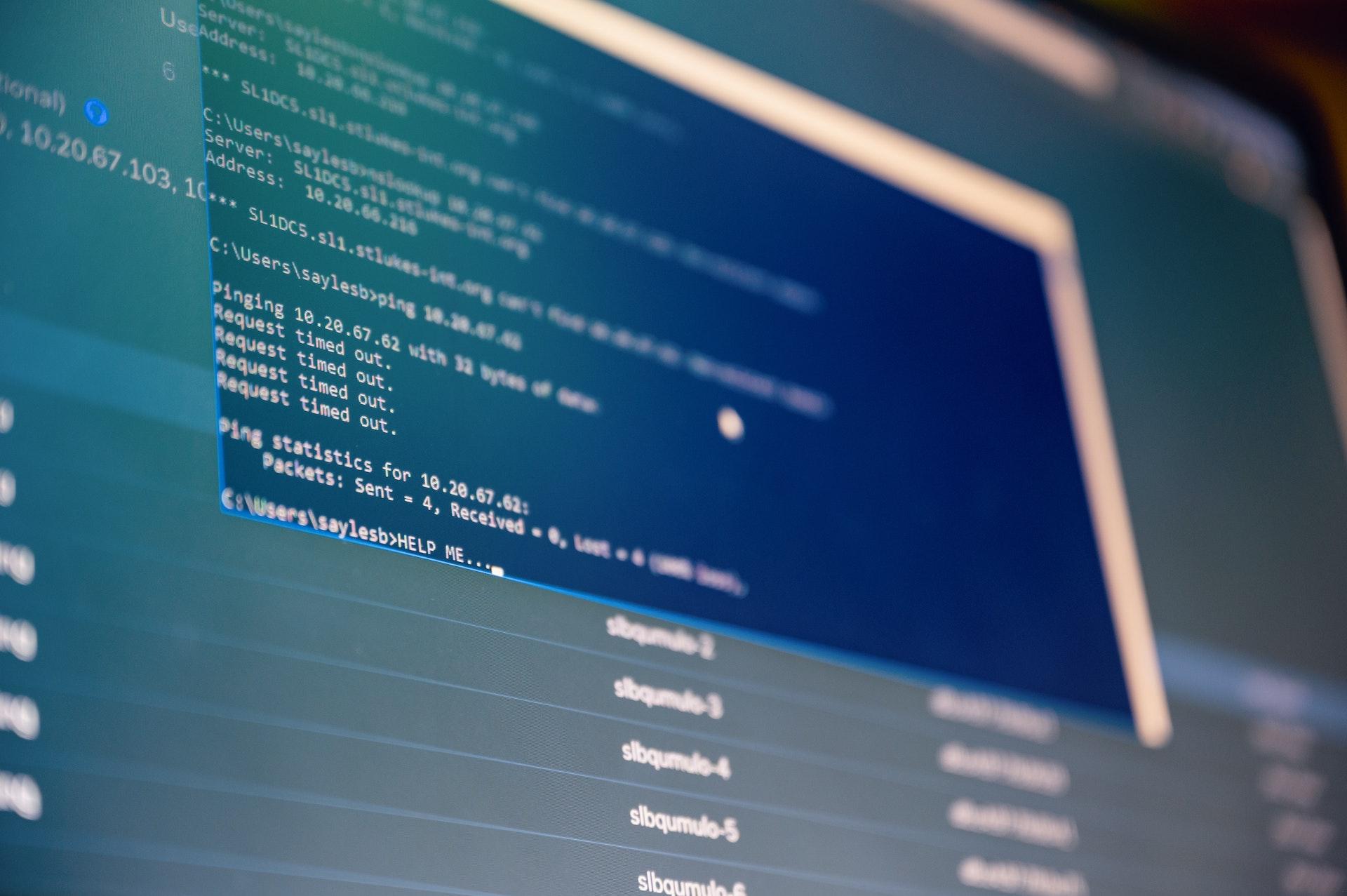 A computer screen with a terminal window open